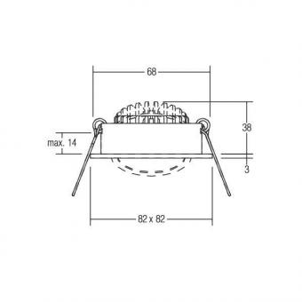 BRUM LED-Einbaustrah. weiss d2w 39462073 
