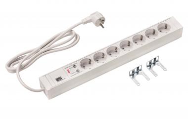 Bachmann 19" 1,5HE 7xSchuko weiß 333.004 