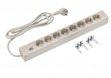 Bachmann 19" 1HE PVC 8xSchuko    333.601 
