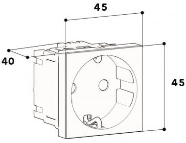 GGK Gerätemodul 45 Schuko 1fach     6960 