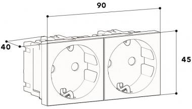 GGK Schuko-Steckdose 2-fach Modul   6945 
