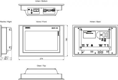 Siemens 6AV21240JC010AX0 SIMATIC TP900 