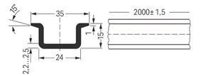 WAGO 210-509 Tragschiene,Kunststoff,35 x 