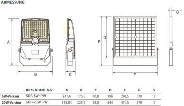 Ltek Solar-Fluter IP66 5700K  SOF-6W-PW 
