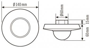 ESYLUX Präsenzmelder 360' PD360/24 Slave 