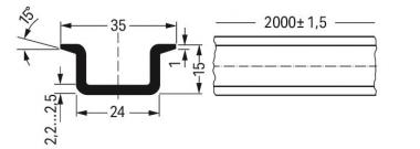 WAGO 210-509 Tragschiene,Kunststoff,35 x 