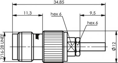 TEGA TNC-Kabelbuchse         J01011A0050 