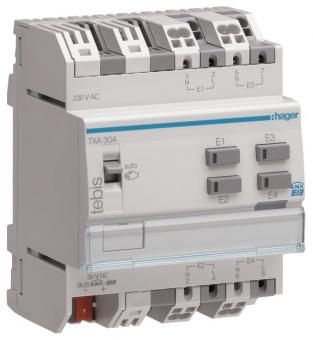 Hager Binäreingang 4fach 230VAC   TXA304 