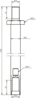 Dehn 621150 TE 20   TE 20 1500 M16 STTZN 