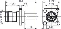 TEGA TNC-Kabelbuchse m.Flansch 100023767 
