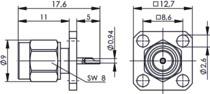 TEGA SMA-Einbaustecker         100024628 