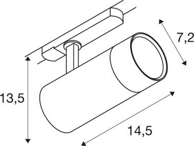 SLV 3PH-Strahler Trackspot sw    1007655 