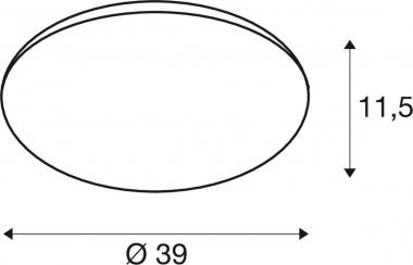 SLV Deckenleuchte SURFACE V 390  1007516 