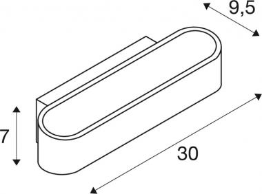 SLV ASSO 300 LED Wandleuchte     1000634 