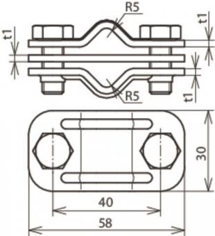 DEHN UNI-Trennklemme UTK 8.10 8.10 ZP CU 