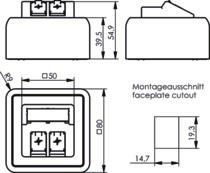 TG Modul-Aufnahme AP 80x80   H02000A0092 
