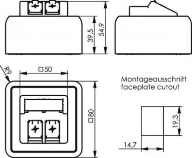 TG Modul-Aufnahme AP 80x80   H02000A0092 