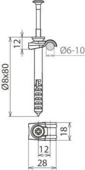 Dehn 390122 LH DQ  LH DQ 6.10 ND8X80 V2A 