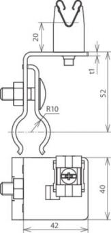 DEHN Dachleitungshalter 8mm NIRO  223011 