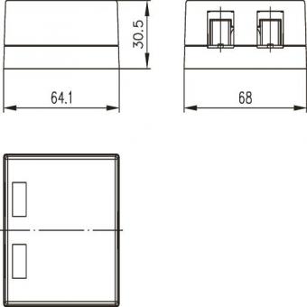 TG Modul-Aufn. 2-fach AP     H02000B0065 