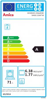 Amica SHGG 11647 W ws Gas-Herd 