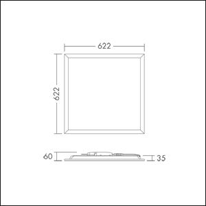 THORN Panel ANNA Varioflex G3 M625mm 35W 