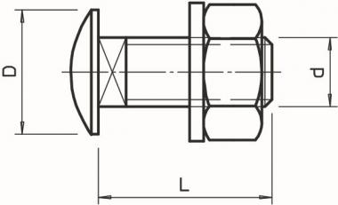 OBO FRS 10x25 F 8.8 Flachrundschraube m. 