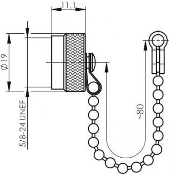 TG Abdeckkappe m. Kette MX   H00010A1122 