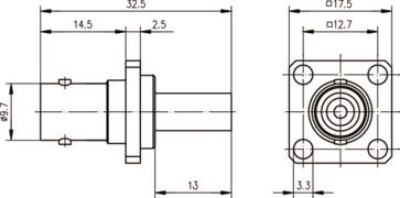 TEGA BNC-Kabelbuchse         J01001A0079 