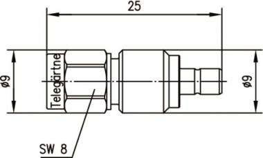 TEGA Adapter SMA-SMB (M-M)   J01155A0021 