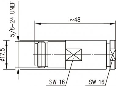 TG N-KABELBUCHSE 50 OHM TA   J01021H1076 