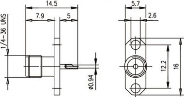TEGA SMA-Einbaubuchse          100024676 