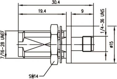 TG Adapter TNC-SMA (F-F) 50  J01019A0028 