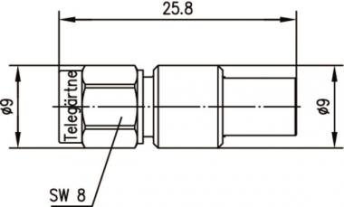 TEGA Adapter SMA-SMB (M-F)   J01155A0031 