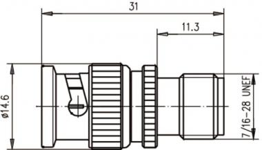 TG ADAPTER BNC-TNC (M-F) 305 J01008B0010 