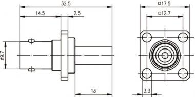 TEGA BNC-Kabelbuchse         J01001A0079 