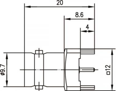 TEGA BNC-Buchse f.LTP 50Ohm    100023416 