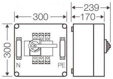 HENS Lastsch-Gehäuse 160A 3POL.   MI7256 