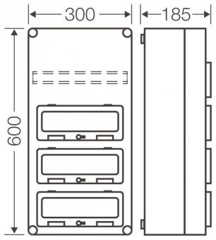 HENS Mi-Automatengehäuse 36 TE    MI1443 
