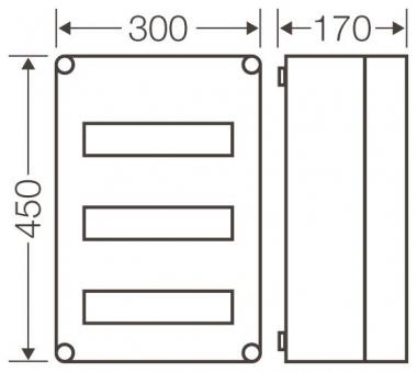 HENS Mi-Automatengehäuse 36TE     MI1335 