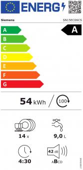 Siemens SN15EC06CS sw UB-Geschirrspüler 