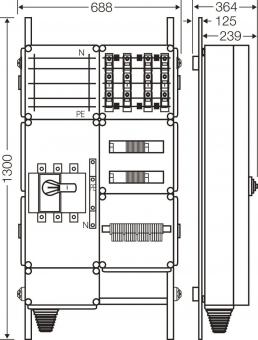 Hensel Ladeverteiler f.4 Mi EV 22kW 4100 