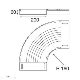 Unex Flachbogen 90° halogenfrei 66210-48 