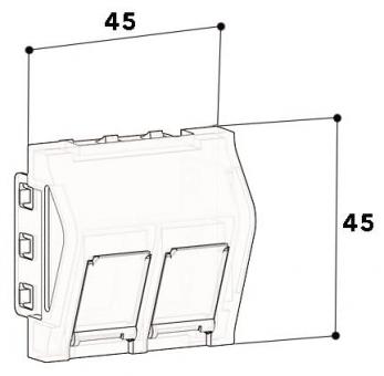 GGK M45 Keystone-Adapter 2 Ports    6635 