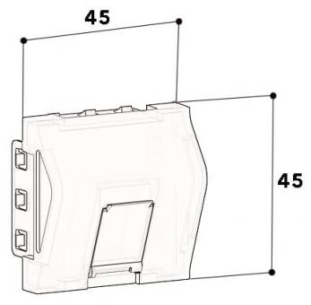 GGK M45 Keystone-Adapter 1 Port     6634 