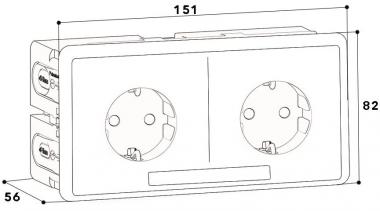 GGK Schuko-Kanalsteckdose        36785 