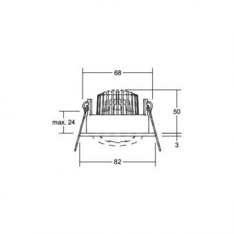 BRUM LED-Einbaustra. IP65 weiss DAMITA-R 