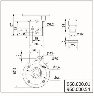 Werma Winkel f.Fußmontage BWM   96000001 