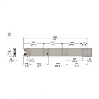 GS Schienenkasten gerade 3m KSA250ED4306 