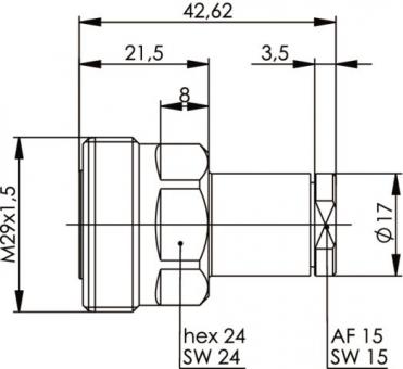 TEGA 7-16 Kabelbuchse Ag/Ta    100024460 